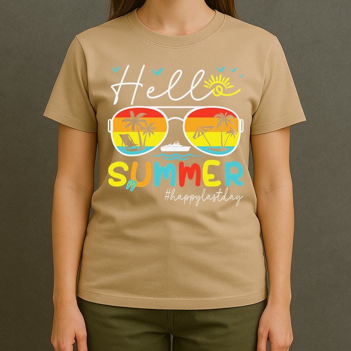 Hello Summer Happy Last Day Of School Teacher Student T-Shirt
