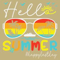 Hello Summer Happy Last Day Of School Teacher Student T-Shirt
