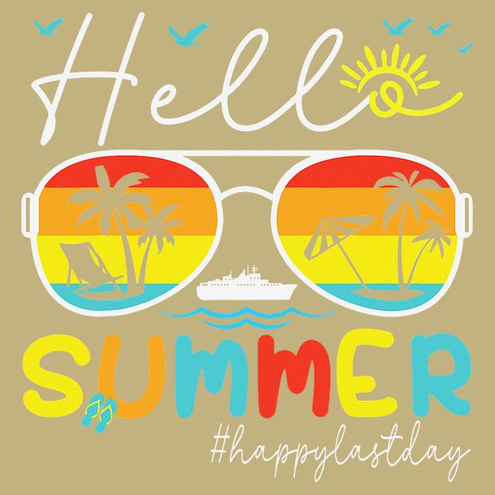 Hello Summer Happy Last Day Of School Teacher Student T-Shirt