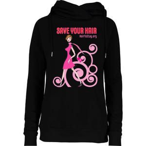 Hair Salon Womens Funnel Neck Pullover Hood