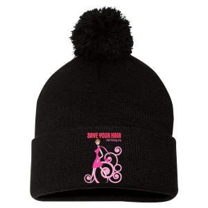 Hair Salon Pom Pom 12in Knit Beanie