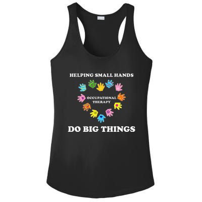 Helping Small Hands Do Big Things Occupational Therapy Ot Ladies PosiCharge Competitor Racerback Tank