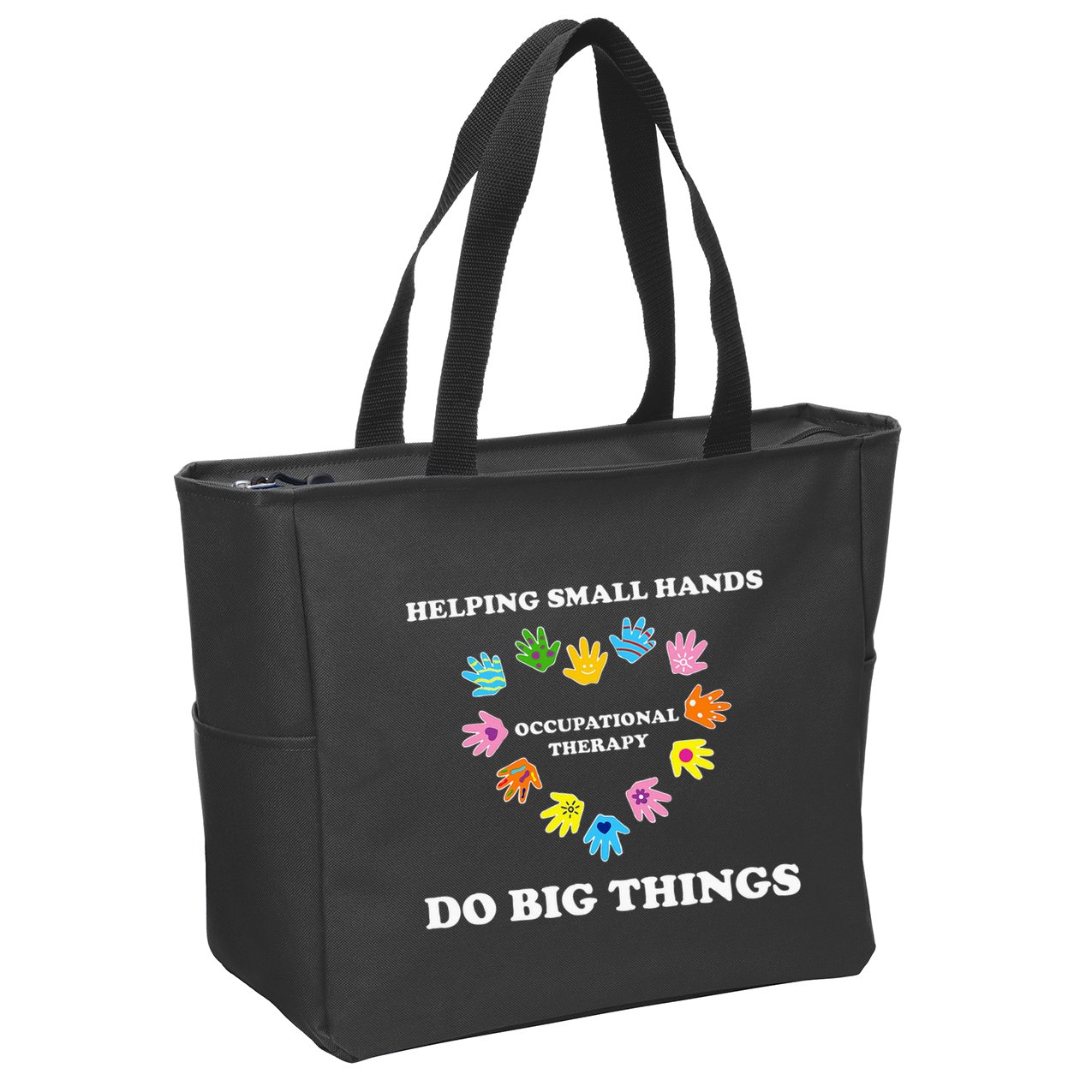 Helping Small Hands Do Big Things Occupational Therapy Ot Zip Tote Bag