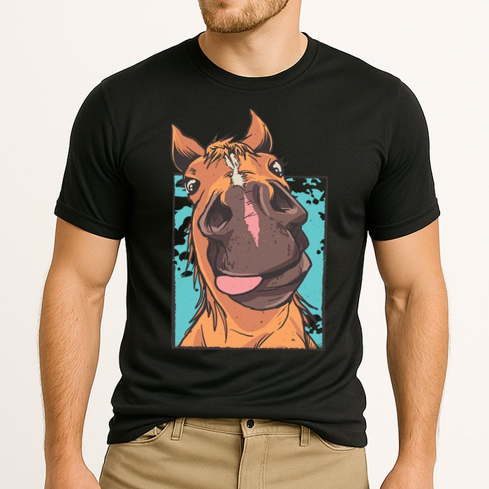 Horse Selfie Cooling Performance Crew T-Shirt