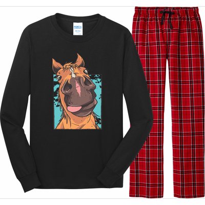 Horse Selfie Long Sleeve Pajama Set