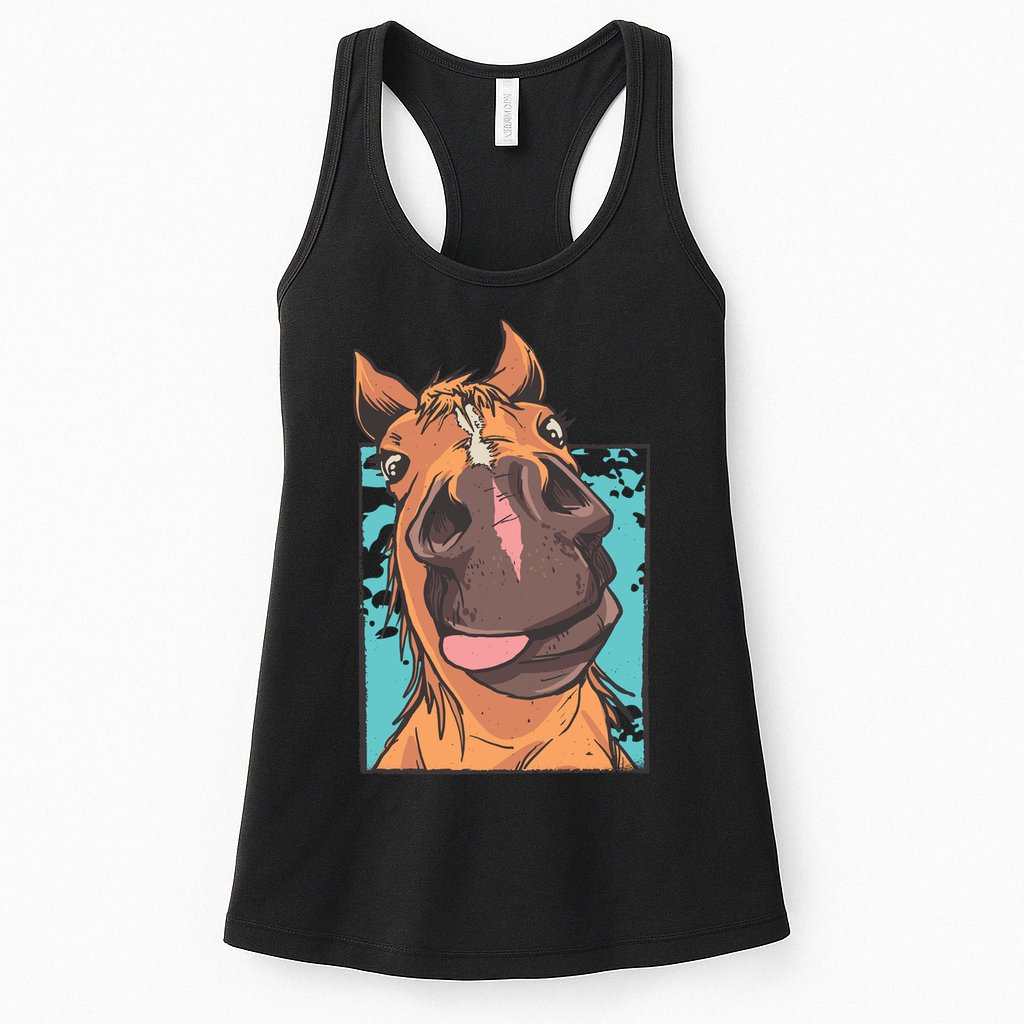 Horse Selfie Womens Tank Top