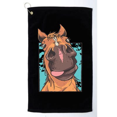 Horse Selfie Golf Towel