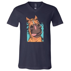 Horse Selfie V-Neck T-Shirt