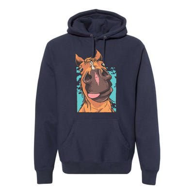 Horse Selfie Premium Hoodie