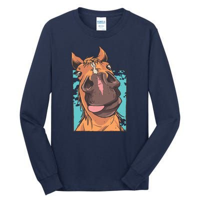 Horse Selfie Tall Long Sleeve T-Shirt