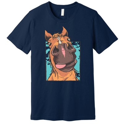 Horse Selfie Premium T-Shirt