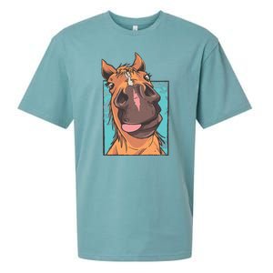 Horse Selfie Sueded Cloud Jersey T-Shirt