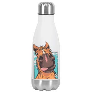 Horse Selfie Stainless Steel Insulated Water Bottle