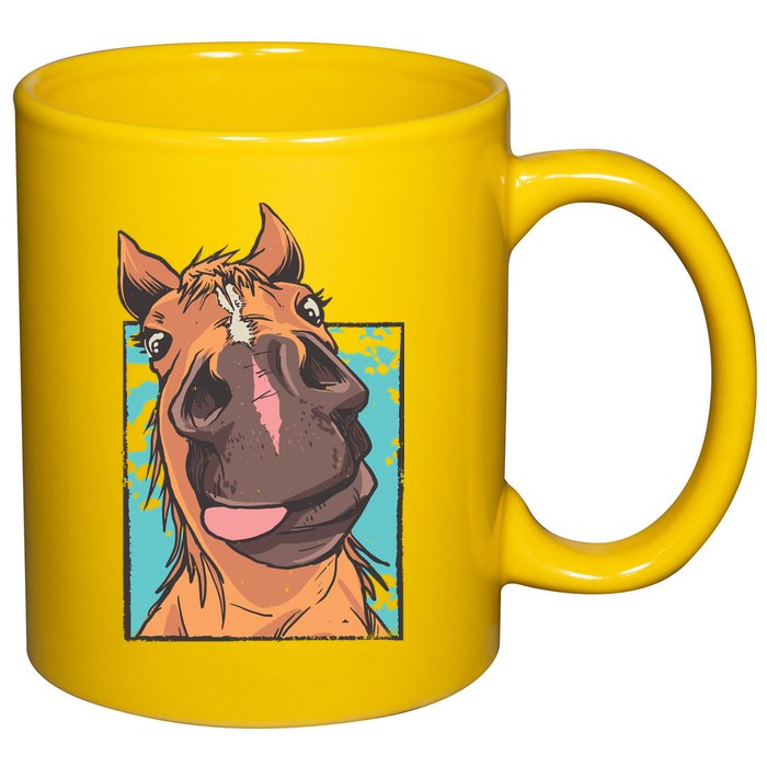 Horse Selfie 11oz C Handle Ceramic Mug