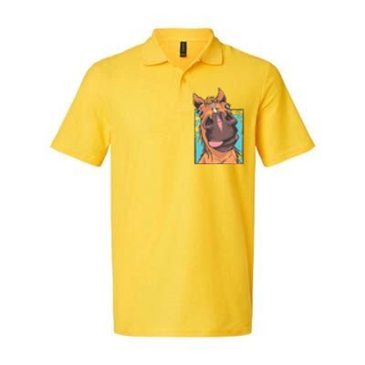 Horse Selfie Softstyle Adult Sport Polo