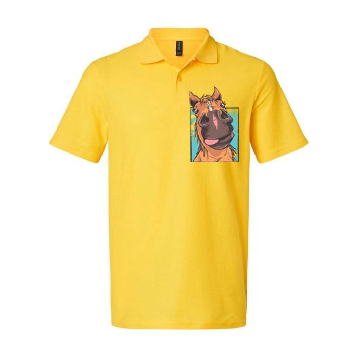 Horse Selfie Softstyle Adult Sport Polo