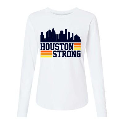 Houston Strong Womens Cotton Relaxed Long Sleeve T-Shirt