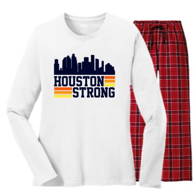 Houston Strong Women's Long Sleeve Flannel Pajama Set 