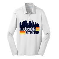 Houston Strong Silk Touch Performance Long Sleeve Polo