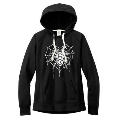 Halloween Spider Heart Web Women's Fleece Hoodie