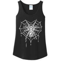 Halloween Spider Heart Web Ladies Essential Tank