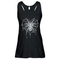 Halloween Spider Heart Web Ladies Essential Flowy Tank