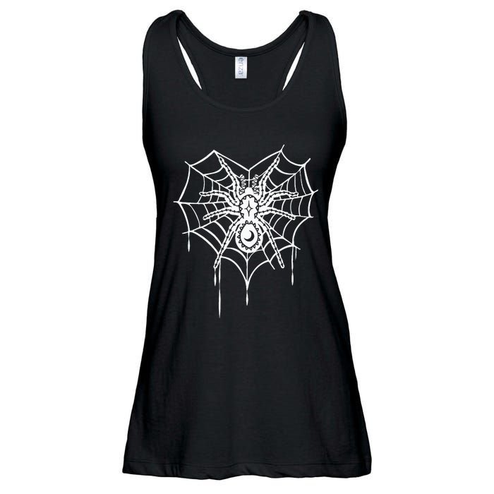 Halloween Spider Heart Web Ladies Essential Flowy Tank