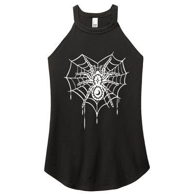 Halloween Spider Heart Web Women's Perfect Tri Rocker Tank