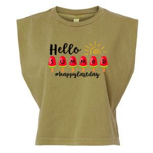 Hello Summer Happy Last Day School Teacher Student Garment-Dyed Women's Muscle Tee