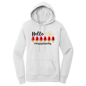 Hello Summer Happy Last Day School Teacher Student Women's Pullover Hoodie