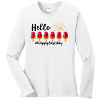 Hello Summer Happy Last Day School Teacher Student Ladies Long Sleeve Shirt