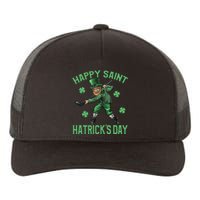 Happy Saint Hatricks Day St Patrick's Day Hockey Leprechaun Funny Yupoong Adult 5-Panel Trucker Hat