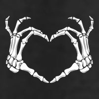 Halloween Skeleton Hands Heart Meaningful Gift 11oz C Handle Ceramic Mug