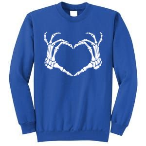 Halloween Skeleton Hands Heart Meaningful Gift Sweatshirt