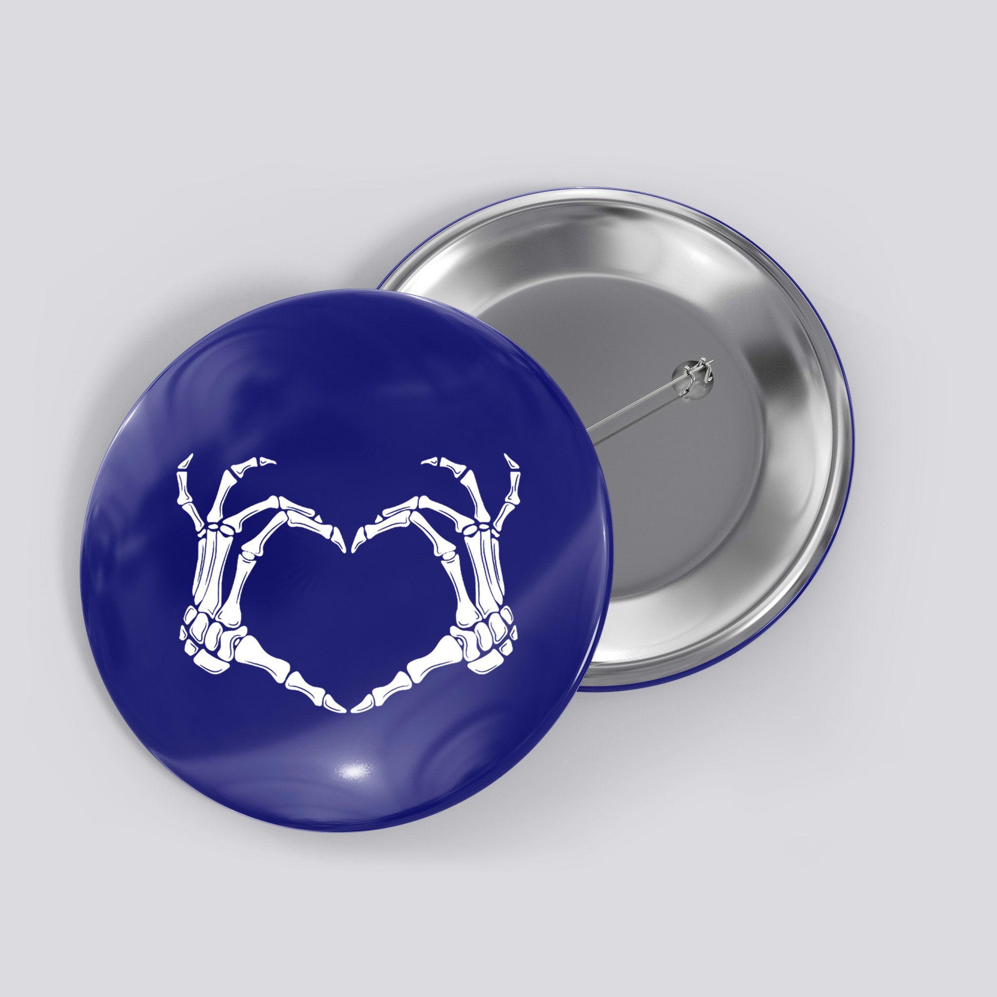 Halloween Skeleton Hands Heart Meaningful Gift Button