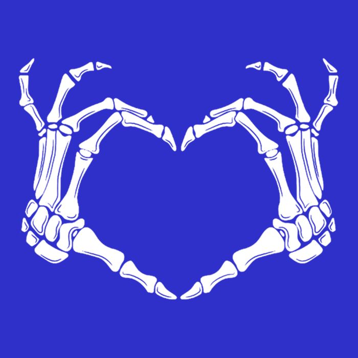 Halloween Skeleton Hands Heart Meaningful Gift Button