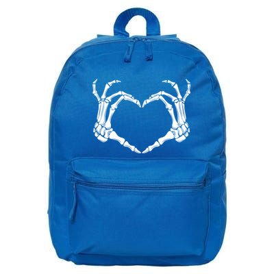 Halloween Skeleton Hands Heart Meaningful Gift 16 in Basic Backpack
