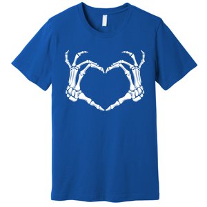 Halloween Skeleton Hands Heart Meaningful Gift Premium T-Shirt