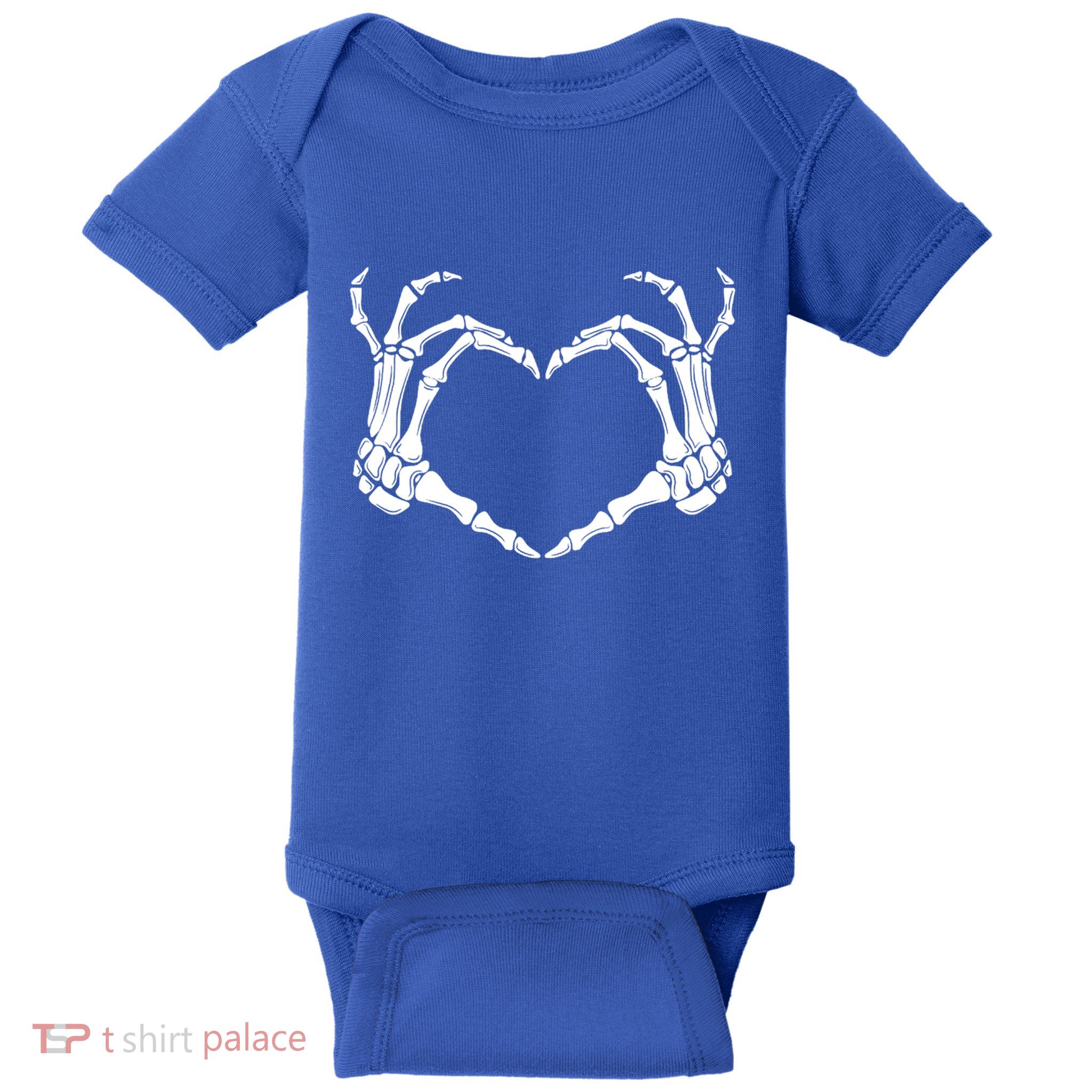 Halloween Skeleton Hands Heart Meaningful Gift Baby Bodysuit