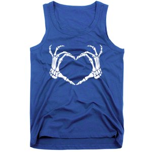 Halloween Skeleton Hands Heart Meaningful Gift Tank Top