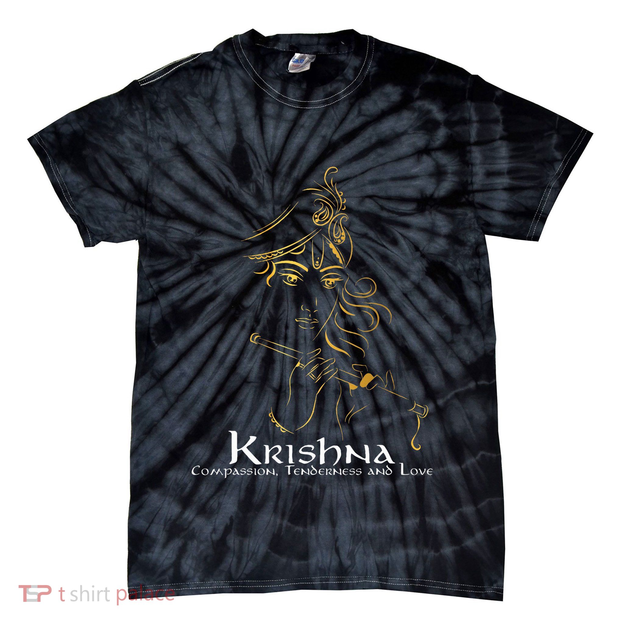 Hindu S Hinduism Diwali Festival Gods Lord Krishna Tie-Dye T-Shirt