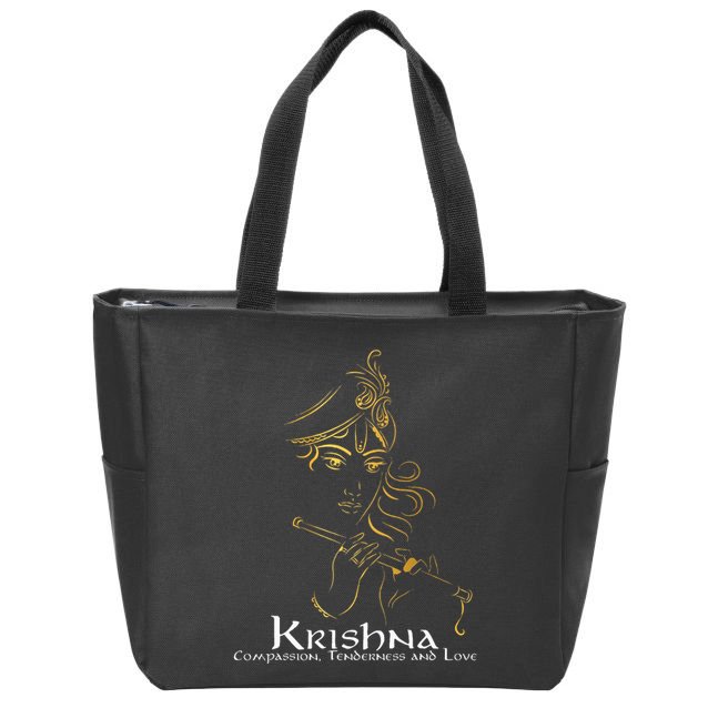 Hindu S Hinduism Diwali Festival Gods Lord Krishna Zip Tote Bag