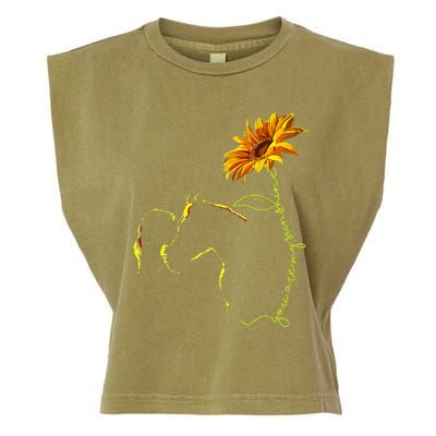 Horse Sunflower Horseback Riding Equestrian Horse Lover Garment-Dyed Women's Muscle Tee