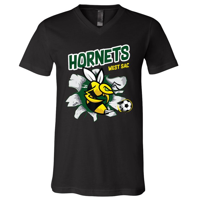 Hornets Soccer V-Neck T-Shirt