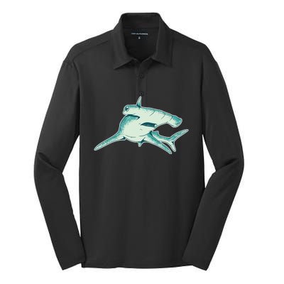 Hammerhead Shark Silk Touch Performance Long Sleeve Polo