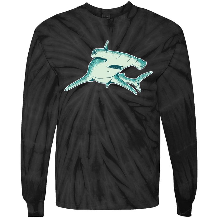 Hammerhead Shark Tie-Dye Long Sleeve Shirt