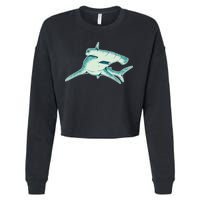 Hammerhead Shark Cropped Pullover Crew
