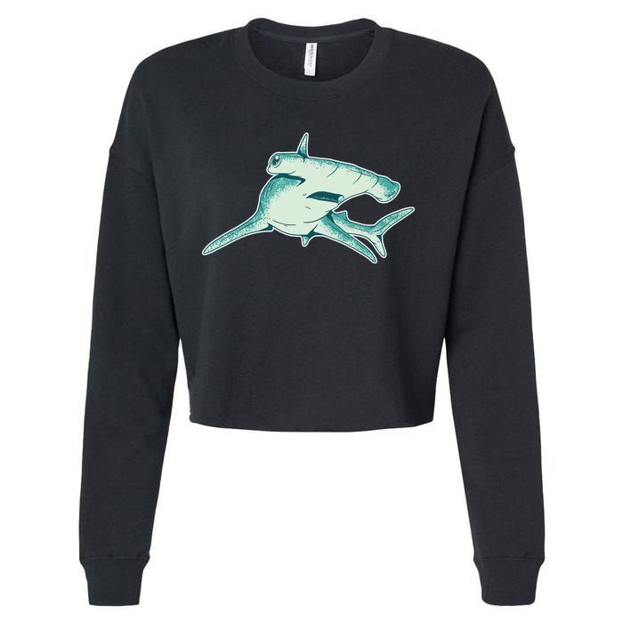 Hammerhead Shark Cropped Pullover Crew