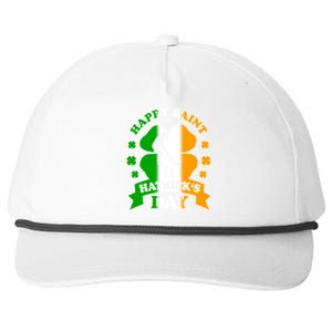 Happy Saint Hatrick's Day Irish Hockey Player St Patrick's Funny Gift Snapback Five-Panel Rope Hat