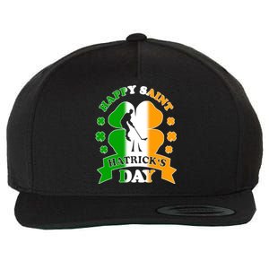 Happy Saint Hatrick's Day Irish Hockey Player St Patrick's Funny Gift Wool Snapback Cap